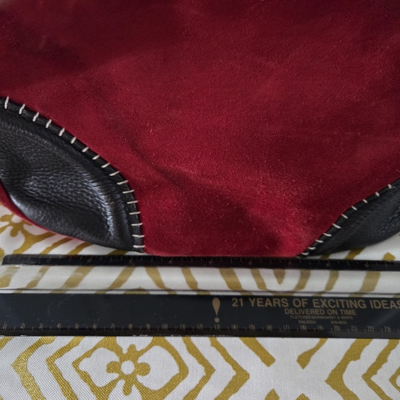 Donald J Pliner Red Suede Purse - Picture 7 of 7